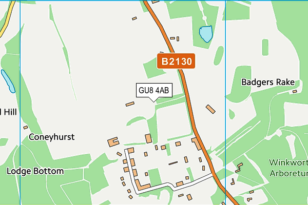 GU8 4AB map - OS VectorMap District (Ordnance Survey)