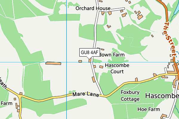 GU8 4AF map - OS VectorMap District (Ordnance Survey)