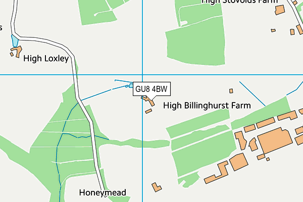 GU8 4BW map - OS VectorMap District (Ordnance Survey)