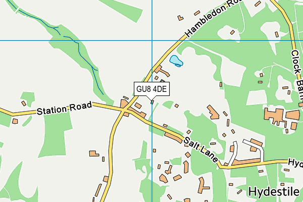 GU8 4DE map - OS VectorMap District (Ordnance Survey)