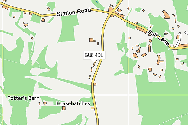 Badger Park map (GU8 4DL) - OS VectorMap District (Ordnance Survey)