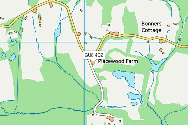 GU8 4DZ map - OS VectorMap District (Ordnance Survey)