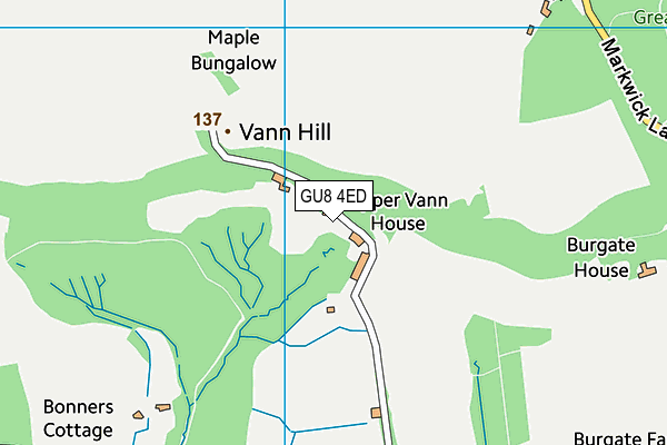 GU8 4ED map - OS VectorMap District (Ordnance Survey)