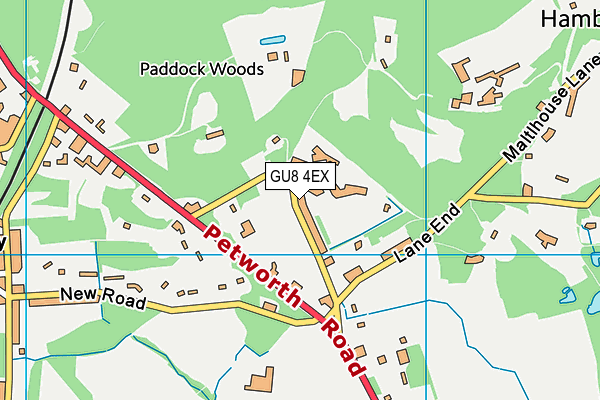 GU8 4EX map - OS VectorMap District (Ordnance Survey)