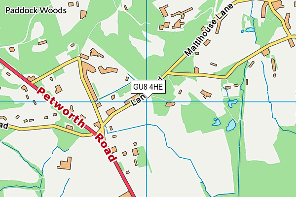 GU8 4HE map - OS VectorMap District (Ordnance Survey)