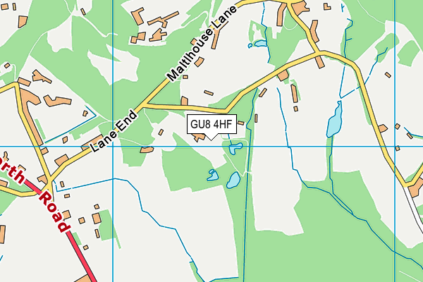 Hambledon Cricket Club (Surrey) map (GU8 4HF) - OS VectorMap District (Ordnance Survey)
