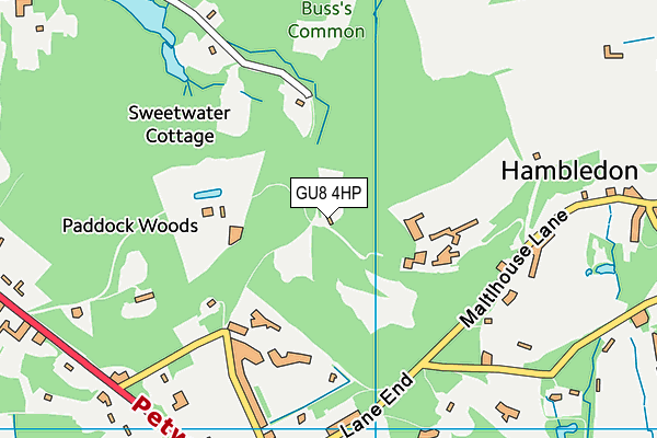 GU8 4HP map - OS VectorMap District (Ordnance Survey)