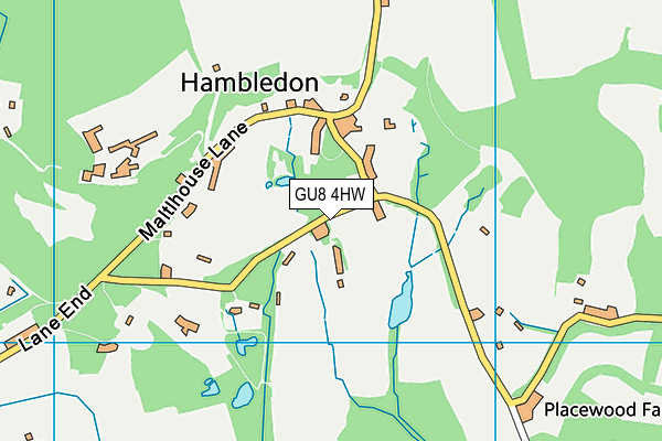 GU8 4HW map - OS VectorMap District (Ordnance Survey)