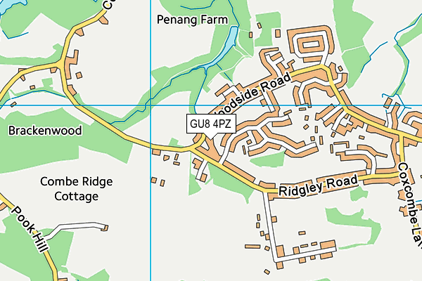 GU8 4PZ map - OS VectorMap District (Ordnance Survey)