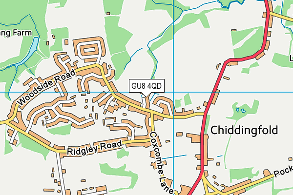 GU8 4QD map - OS VectorMap District (Ordnance Survey)