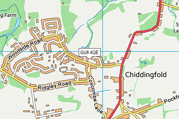 GU8 4QE map - OS VectorMap District (Ordnance Survey)