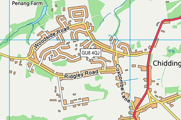 GU8 4QJ map - OS VectorMap District (Ordnance Survey)