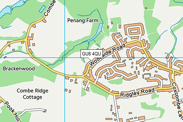 GU8 4QU map - OS VectorMap District (Ordnance Survey)