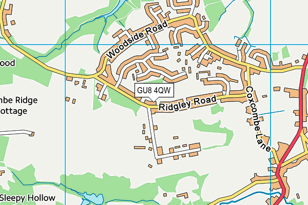 GU8 4QW map - OS VectorMap District (Ordnance Survey)