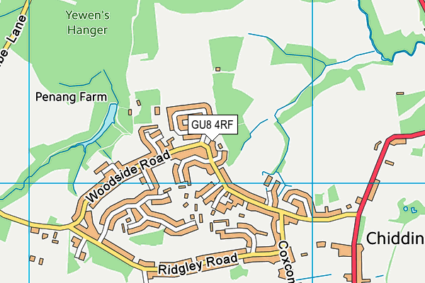 GU8 4RF map - OS VectorMap District (Ordnance Survey)