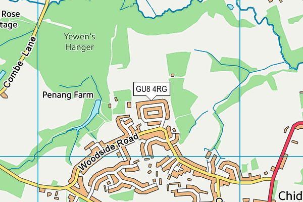GU8 4RG map - OS VectorMap District (Ordnance Survey)