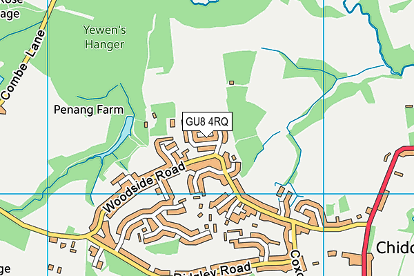 GU8 4RQ map - OS VectorMap District (Ordnance Survey)