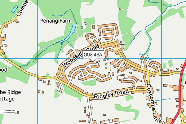 GU8 4SA map - OS VectorMap District (Ordnance Survey)