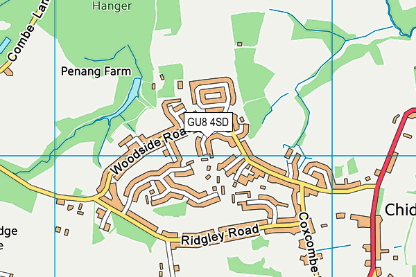 GU8 4SD map - OS VectorMap District (Ordnance Survey)