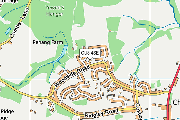 GU8 4SE map - OS VectorMap District (Ordnance Survey)