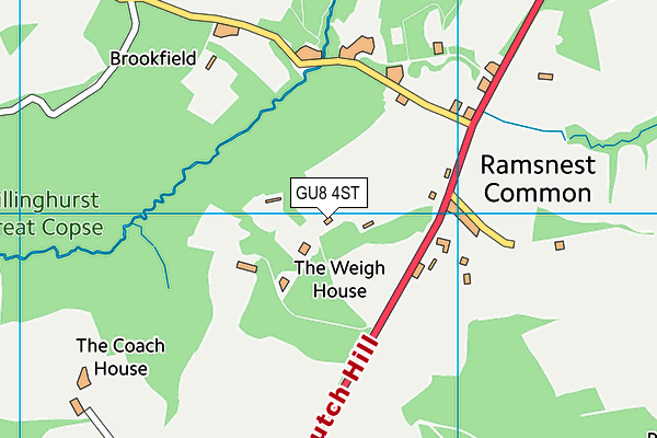 GU8 4ST map - OS VectorMap District (Ordnance Survey)