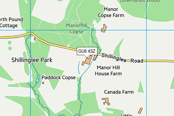 GU8 4SZ map - OS VectorMap District (Ordnance Survey)