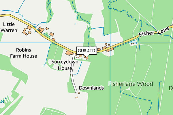 GU8 4TD map - OS VectorMap District (Ordnance Survey)