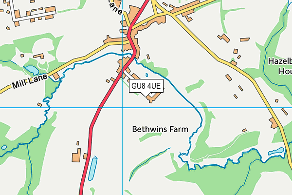 GU8 4UE map - OS VectorMap District (Ordnance Survey)