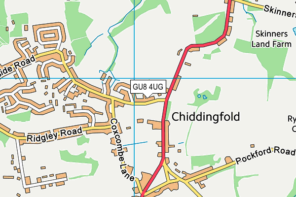 Chiddingfold Cricket Club map (GU8 4UG) - OS VectorMap District (Ordnance Survey)