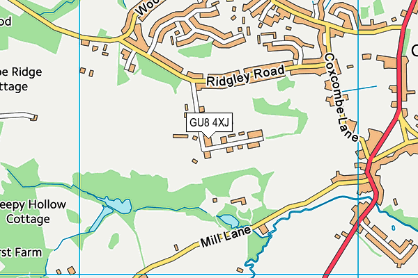 GU8 4XJ map - OS VectorMap District (Ordnance Survey)