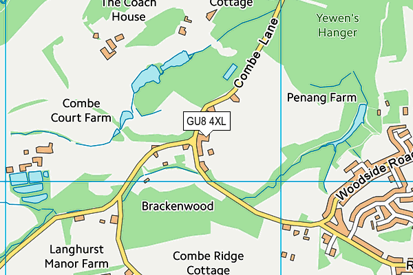 GU8 4XL map - OS VectorMap District (Ordnance Survey)