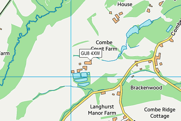 GU8 4XW map - OS VectorMap District (Ordnance Survey)