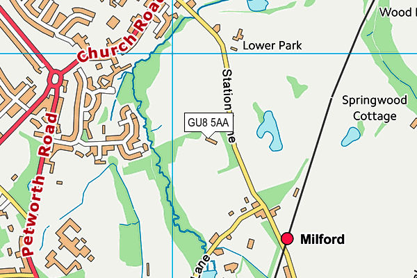 GU8 5AA map - OS VectorMap District (Ordnance Survey)