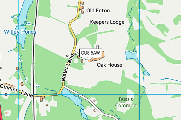 GU8 5AW map - OS VectorMap District (Ordnance Survey)