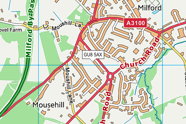 GU8 5AX map - OS VectorMap District (Ordnance Survey)