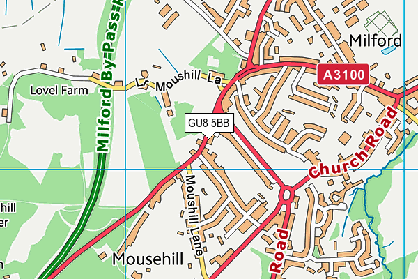 GU8 5BB map - OS VectorMap District (Ordnance Survey)