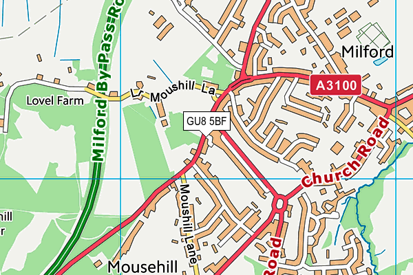 GU8 5BF map - OS VectorMap District (Ordnance Survey)