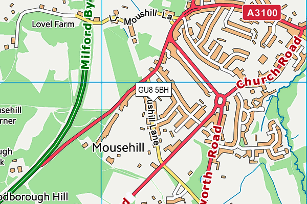 GU8 5BH map - OS VectorMap District (Ordnance Survey)