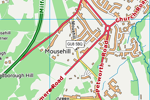 GU8 5BQ map - OS VectorMap District (Ordnance Survey)