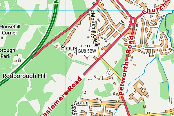 GU8 5BW map - OS VectorMap District (Ordnance Survey)