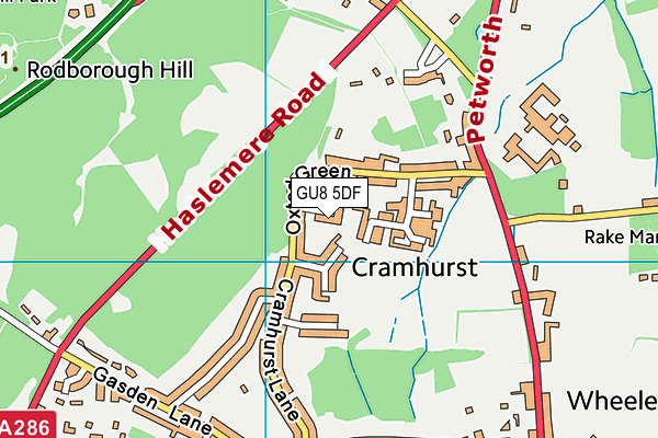 GU8 5DF map - OS VectorMap District (Ordnance Survey)