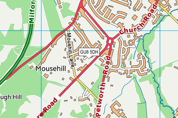 GU8 5DH map - OS VectorMap District (Ordnance Survey)