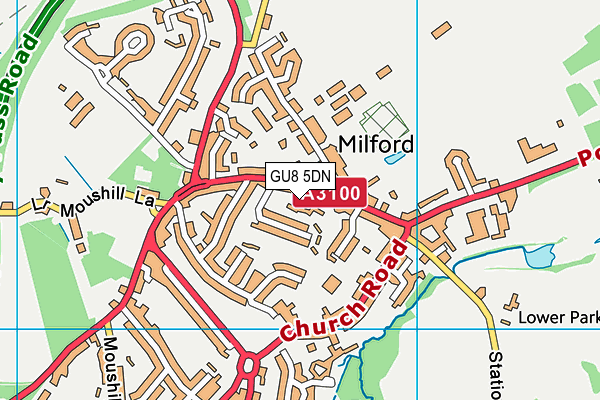 GU8 5DN map - OS VectorMap District (Ordnance Survey)