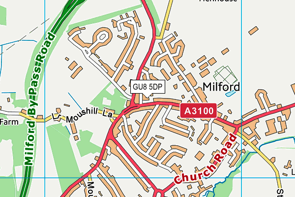 GU8 5DP map - OS VectorMap District (Ordnance Survey)