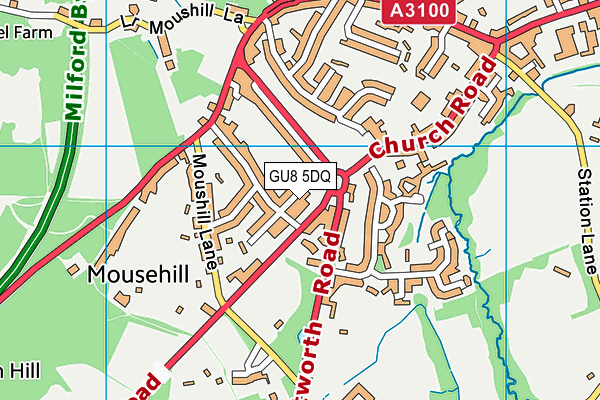 GU8 5DQ map - OS VectorMap District (Ordnance Survey)