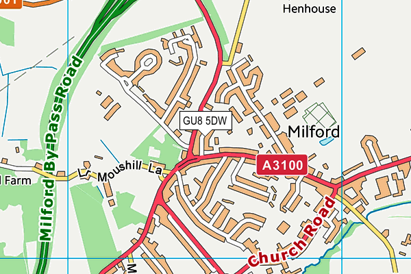 GU8 5DW map - OS VectorMap District (Ordnance Survey)