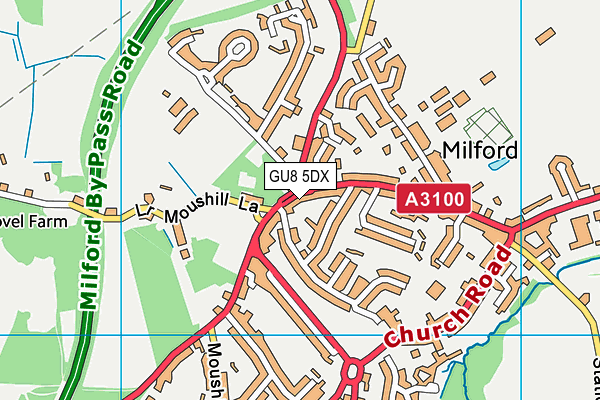 GU8 5DX map - OS VectorMap District (Ordnance Survey)