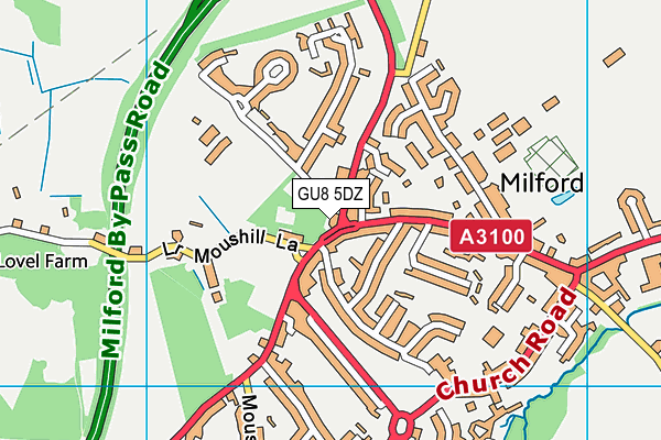 GU8 5DZ map - OS VectorMap District (Ordnance Survey)