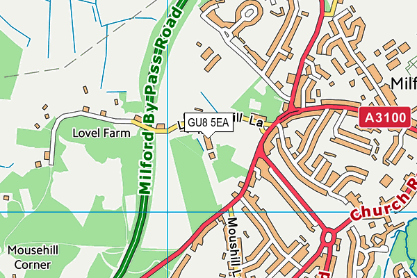 GU8 5EA map - OS VectorMap District (Ordnance Survey)