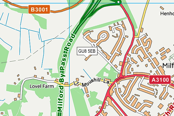 GU8 5EB map - OS VectorMap District (Ordnance Survey)